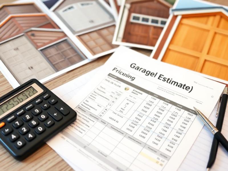 Professional garage door installation in progress on a Wilson NC residential home